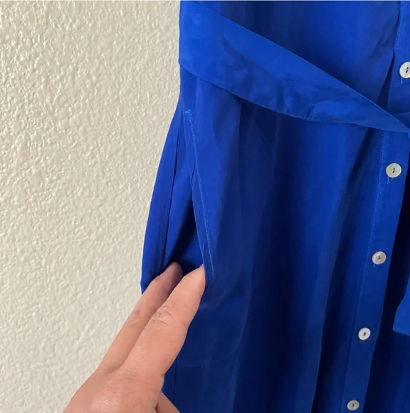 Anthropologie Corey Lynn Calter Ruffle Hem Midi Shirt Dress - Picture 9 of 11